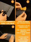 BEYLİNİ Kendinden Yapışkanlı Bagaj Kaplaması Keçe Oto Kapı Torpido Dayanıklı Uzun Ömürlü Araç Kaplama Gri 3mm - 2