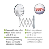 Wenko Mafsallı Ayarlanabilir Makyaj Aynası 3X Zoom Krom - 3