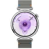 Huawei Watch GT6 41mm İle Uyumlu Dalga Desenli Tokalı Yumusaş Soft Silikon Kordon Koyu Gri - 5