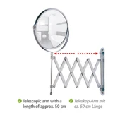 Wenko Mafsallı Ayarlanabilir Makyaj Aynası 3X Zoom Krom - 4