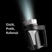 House Pratik HP74 Şarjlı 4 Modlu 2000 mAh 300 Lümen El Feneri Siyah - 5