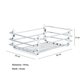 Tema Yatay Prinç Süngerlik Şampuanlık Krom Paslanmaz 30x15 cm - 2