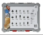 BOSCH 6 mm Profesyonel Ahşap Freze Bıçak Seti 15 Parça (2607017471) thumbnail 2
