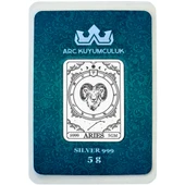 Nisan Ayı Doğumlarına Özel Koç Burcu Sembolü Hediyeye Özel 5 Gram 999 Ayar Gümüş Külçesi-520 thumbnail 1