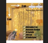MİGHTY 3x3 METRE 300 LED KUMANDALI LED GECE LAMBASI PERDE IŞIĞI PERİ LED - 1