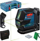 BOSCH GLL 2-15 G Çapraz Çizgili Yeşil Lazer Terazi Plastik Çantalı - 1