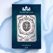 Aslan Burçlarına Özel 999 Ayar Gümüş ile Tasarlanmış Hediyelik Gümüş Külçesi-519 - 1