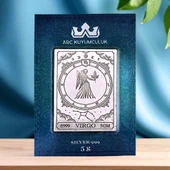 Başak Burçlarına Özel 999 Ayar Gümüş ile Tasarlanmış Hediyelik Gümüş Külçesi-521 - 1