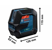 BOSCH GLL 2-15 G Çapraz Çizgili Yeşil Lazer Terazi Plastik Çantalı - 3
