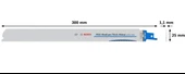 BOSCH PRO S 1237 BEF Metal Kesimi İçin Orta Hizmet Tilki Kuyruğu Testere Ucu 300 mm thumbnail 2