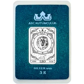 Ağustos Ayı Doğumlarına Özel Aslan Burcu Sembolü Hediyeye Özel 5 Gram 999 Ayar Gümüş Külçesi-519 - 1