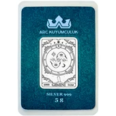 Haziran Ayı Doğumlarına Özel İkizler Burcu Sembolü Hediyeye Özel 5 Gram 999 Ayar Gümüş Külçesi-522 - 1