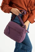 Yumuşak Dokulu Ultra Hafif, Esnek ve Su Geçirmez Polyamid Kumaş Omuz Çantası Mor Model: (571-13-14C) thumbnail 3
