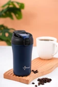 Termos Mug 400 ml - Paslanmaz Çelik, Pipetli ve Doğrudan İçme Kapaklı thumbnail 2