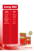 Humanis Energy Max Vitamin & Mineral 30 Tablet Enerji thumbnail 6