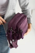 Yumuşak Dokulu Ultra Hafif, Esnek ve Su Geçirmez Polyamid Kumaş Omuz Çantası Mor Model: (571-13-14E) thumbnail 3