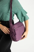 Yumuşak Dokulu Ultra Hafif, Esnek ve Su Geçirmez Polyamid Kumaş Omuz Çantası Mor Model: (571-13-14D) thumbnail 3
