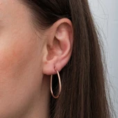 Gümüş Damla Halka Küpe thumbnail 3