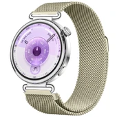 Huawei Watch GT6 41mm Uyumlu Manyetik Milanese Loop Metal Kordon   Retro Gold thumbnail 1