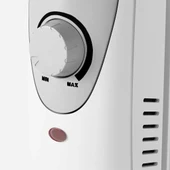 Mini 600 W 5 Dilim Elektrikli Termostatlı Radyatör Beyaz thumbnail 4