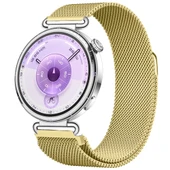 Huawei Watch GT6 41mm Uyumlu Manyetik Milanese Loop Metal Kordon   Gold thumbnail 1