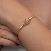 Gümüş Renkli Top Dorika Kadın Bileklik thumbnail 4