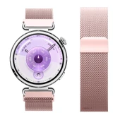 Huawei Watch GT6 41mm Uyumlu Manyetik Milanese Loop Metal Kordon   Pembe - 3