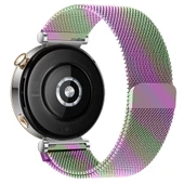 Huawei Watch GT6 41mm Uyumlu Manyetik Milanese Loop Metal Kordon   Rainbow - 8
