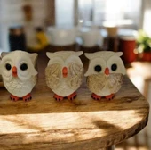 Dekoratif Görmedim Duymadım Bilmiyorum 3’lü Baykuş Biblo - 1