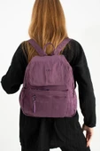 Yumuşak Dokulu Ultra Hafif, Esnek ve Su Geçirmez Polyamid Kumaş Sırt Çantası Mor Model: (571-13-14B) thumbnail 2
