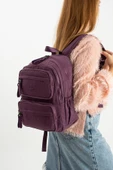 Yumuşak Dokulu Ultra Hafif, Esnek ve Su Geçirmez Polyamid Kumaş Sırt Çantası Mor Model: (571-13-14A) thumbnail 1