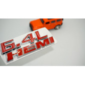 Dodge Challenger Charger 6.4L HEMI Bagaj Krom Metal Yazı Amblem Arma thumbnail 1