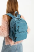 Yumuşak Dokulu Ultra Hafif, Esnek ve Su Geçirmez Polyamid Kumaş Sırt Çantası Mavi Model: (571-13-14A) thumbnail 1