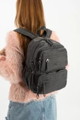 Yumuşak Dokulu Ultra Hafif, Esnek ve Su Geçirmez Polyamid Kumaş Sırt Çantası Gri Model: (571-13-14A) thumbnail 1