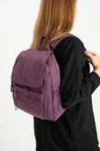 Yumuşak Dokulu Ultra Hafif, Esnek ve Su Geçirmez Polyamid Kumaş Sırt Çantası Mor Model: (571-13-14B) thumbnail 1