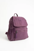 Yumuşak Dokulu Ultra Hafif, Esnek ve Su Geçirmez Polyamid Kumaş Sırt Çantası Mor Model: (571-13-14B) thumbnail 4