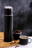 Paslanmaz Çelik 3 Bardaklı Termos 500ml - 6 Saat Sıcak, 12 Saat Soğuk Tutma Özelliği thumbnail 1
