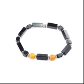 2'li Hematit ve Kesme Oltu Taşı Bileklik thumbnail 2