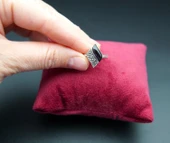 925 Ayar Kadın Gümüş Oltu Taşı  Yüzük sy00027 thumbnail 1