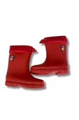 Konçlu Erkek Çocuk Yağmur Çizmesi 26-35 Kırmızı thumbnail 4