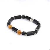 2'li Hematit ve Kesme Oltu Taşı Bileklik thumbnail 1