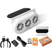 USB Tak-Çalıştır Araç Penceresi Egzoz Fanı Araç Hava Sirkülasyonu Soğutma Havalandırma Fanı, Renk: Güneş Beyazı - 1