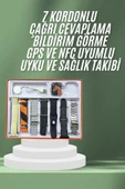 7 Kordonlu Akıllı Saat Plastik Kordon Hasır Kordon Çelik Kordon thumbnail 2