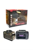 Müzik Kutusu Bluetooth Bağlantılı El Fenerli Nostaljik Tasarım Radyo - 1