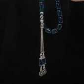 Gümüş Püskül Sıkma Kehribar Tesbih thumbnail 3