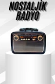 Müzik Kutusu Bluetooth Bağlantılı El Fenerli Nostaljik Tasarım Radyo - 2