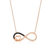 BlackCraft 925 Ayar Gümüş Kalpli Sonsuzluk Kadın Gümüş Kolye (BC-469748) - 1