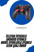 Joystik Gamepad Bluetooth Telefon Tutucu Oyun Kolu Telefon Android Uyumlu - 2