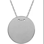 BlackCraft 925 Ayar Gümüş Yuvarlak Plaka Kolye (BC-D44061) thumbnail 2