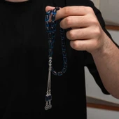 Gümüş Püskül Sıkma Kehribar Tesbih thumbnail 2